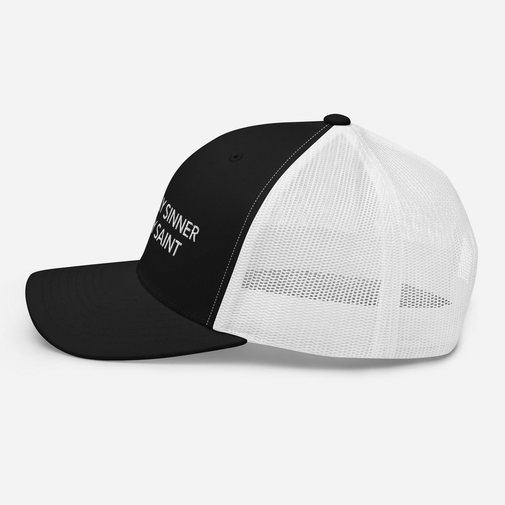 Saturday Sinner Sunday Saint Trucker Cap