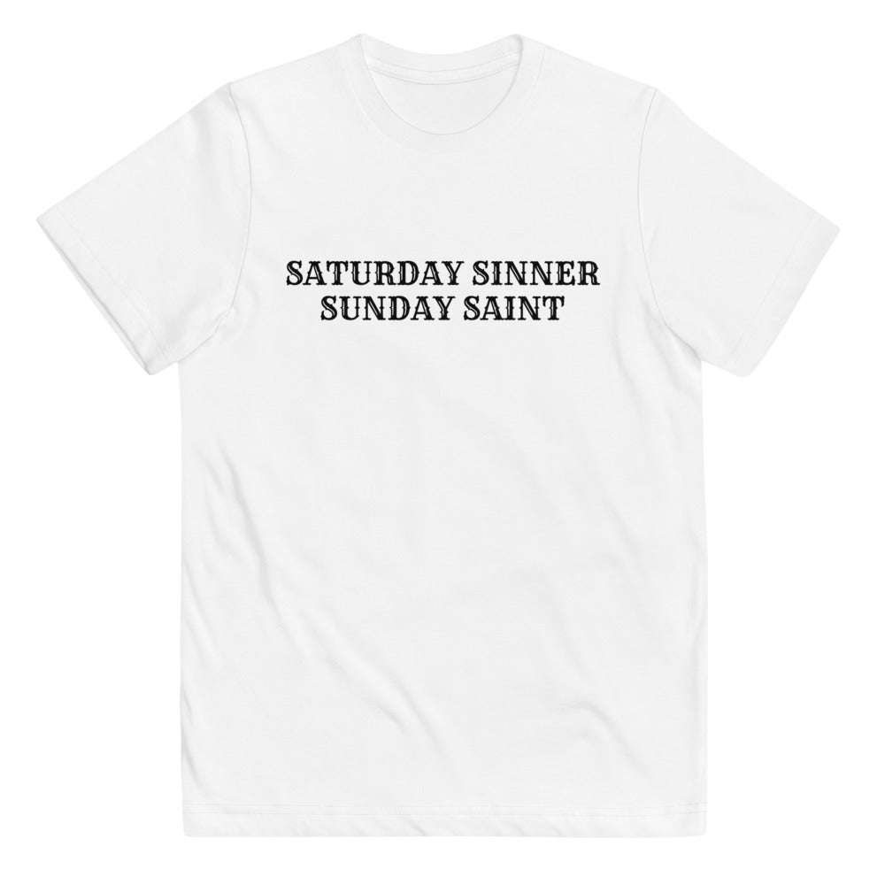 Kids Saturday Sinner Sunday Saint T-Shirt
